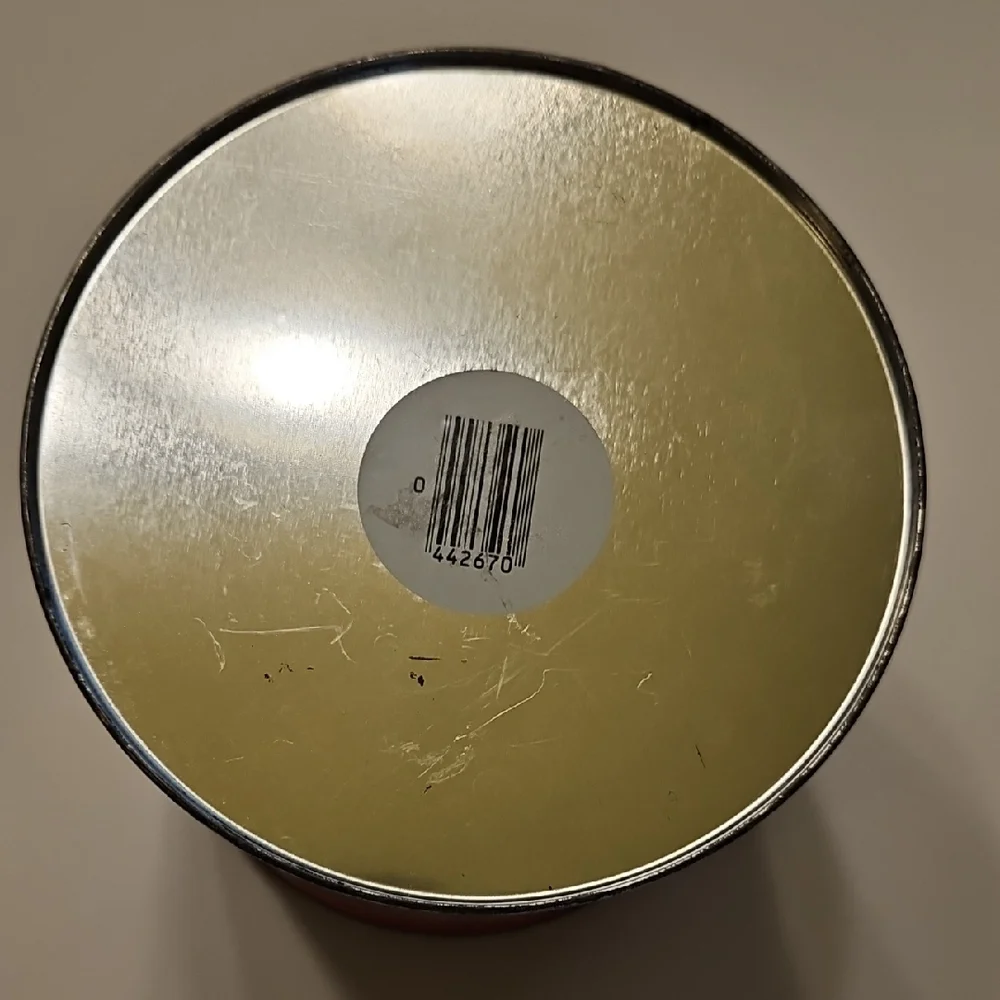 Vintage 1982 Nabisco RITZ Crackers Tin 12 oz Round Metal Canister With Lid 6”H